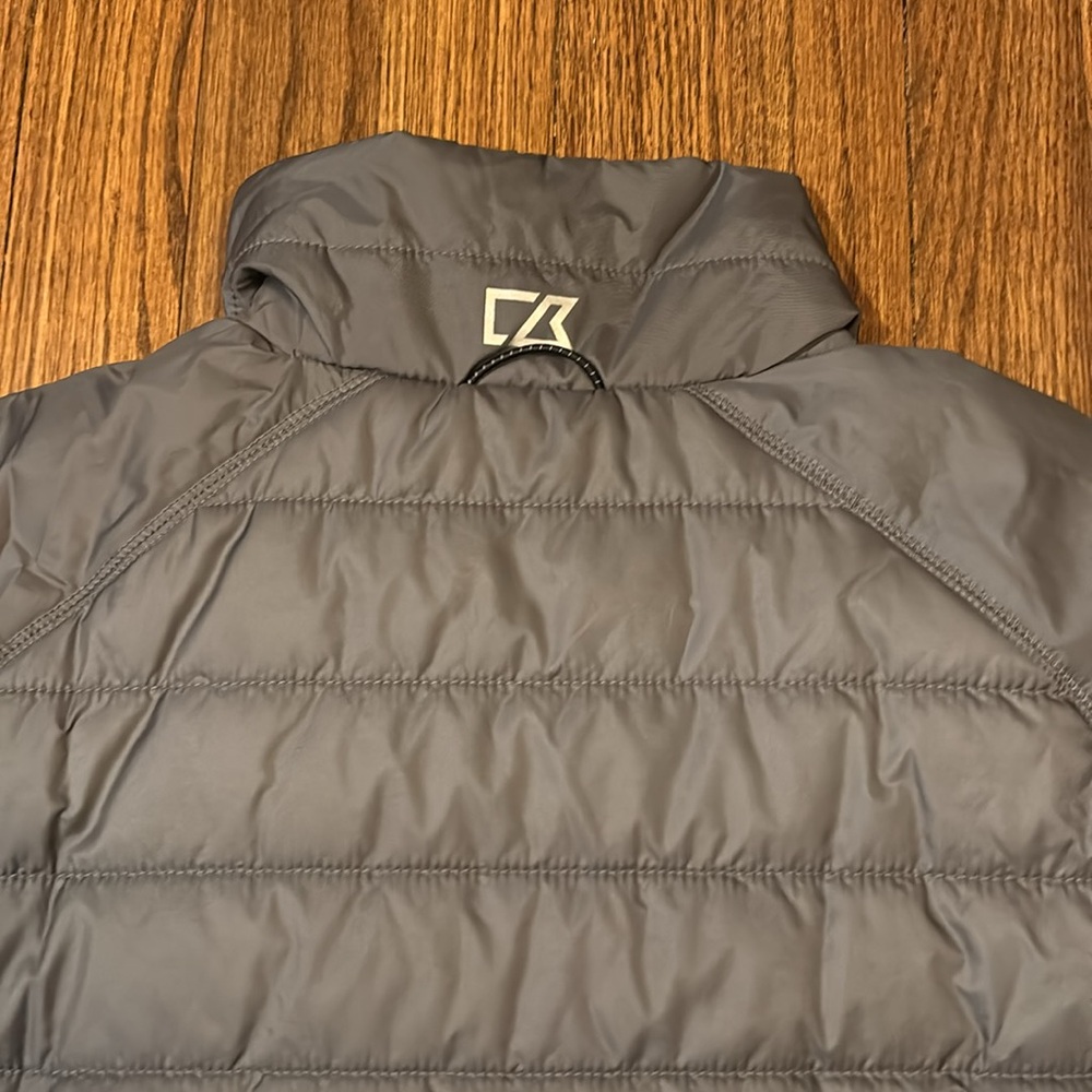 Cutter & Buck Barlow Pass Men’s Puffer Jacket Size Large Grey - Picture 11 of 12